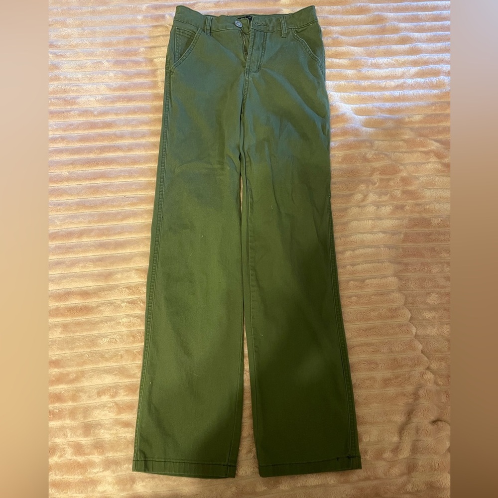 Hot Kiss Green High rise Relaxed Fit Pants